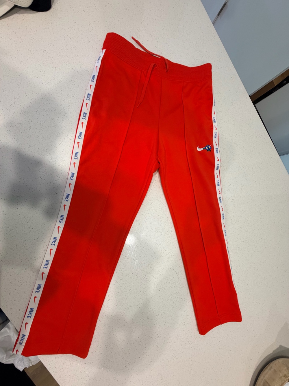 Nike Red Joggers with Logo Tape